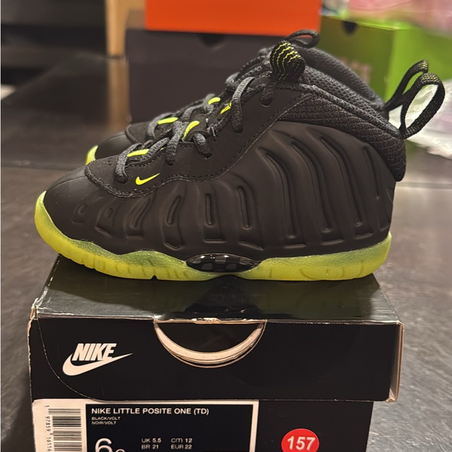 Brand New Nike Little Posite One BlackVolt Toddler Size 6c